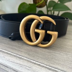 Gucci G Marmont Black Belt 105